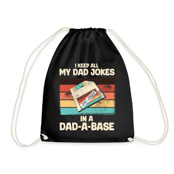 Rétro Vintage Papa des années 60 des années 70 des années 80 des années 90 Costume de fête - Sac de sport léger - noir - Devant