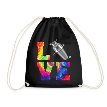 Barman Mixologue Tie Dye Love - Sac de sport léger - noir - Devant