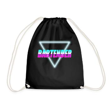 Barman Mixologue Années 80 Années 90 Rétro - Sac de sport léger - noir - Devant