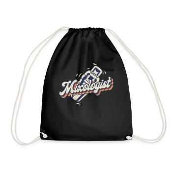 Barman Mixologue Rétro Vintage - Sac de sport léger - noir - Devant