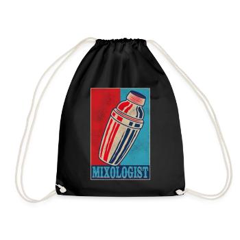 Barman Mixologue Rétro Vintage - Sac de sport léger - noir - Devant