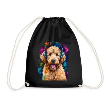 Goldendoodle Casque Chien Animal Design Imprimer - Sac de sport léger - noir - Devant