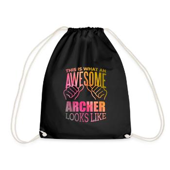 Archery - Drawstring Bag - black - Front