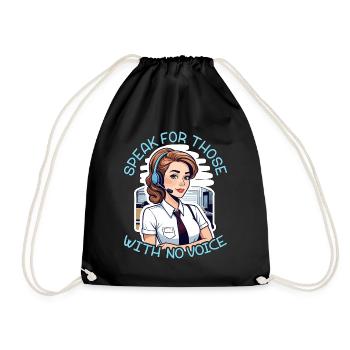 Receptionist Speak For Those With No Secretary - Drawstring Bag - black - Front