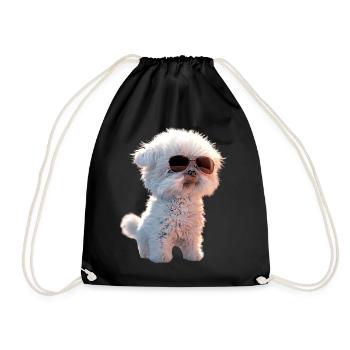 Maltese Little Maltese Dog Love Sweet Maltese - Drawstring Bag - black - Front