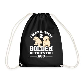 Golden Retriever Hundelieber - Turnbeutel - Schwarz - Vorne