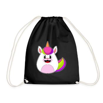 Einhorn Ostern Osterei - Turnbeutel - Schwarz - Vorne