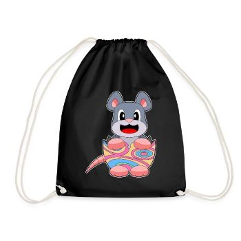 Mouse Easter Easter Egg - Drawstring Bag - black - Front