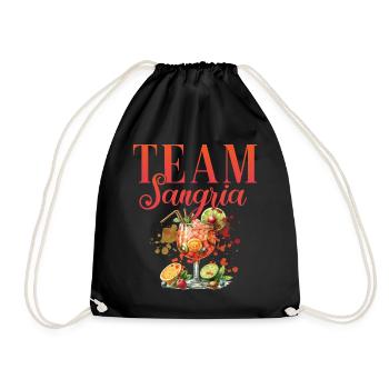Cocktail Barkeeper Team Sangria - Turnbeutel - Schwarz - Vorne