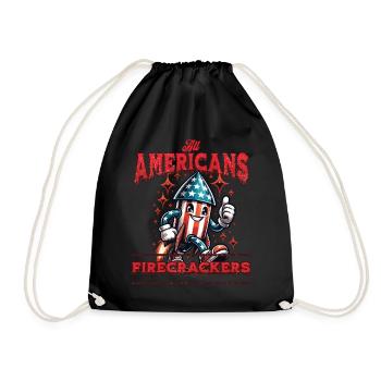 All American Firecrackers Funny Fireworks Design - Turnbeutel - Schwarz - Vorne