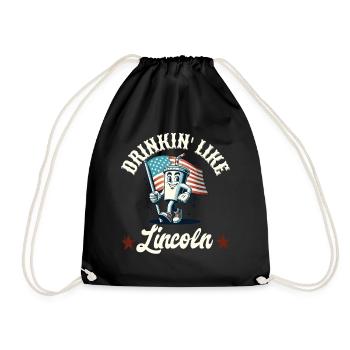 Drinkin Like Lincoln 4 juillet Memorial Day - Sac de sport léger - noir - Devant