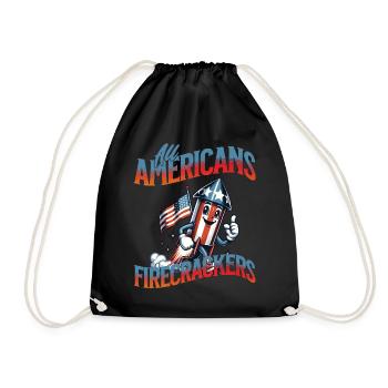 Tous les pétards américains 4 juillet Memorial Day - Sac de sport léger - noir - Devant