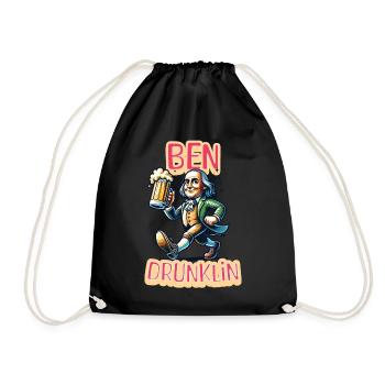 Ben Drunklin Drôle États-Unis Parodie Drapeau américain - Sac de sport léger - noir - Devant