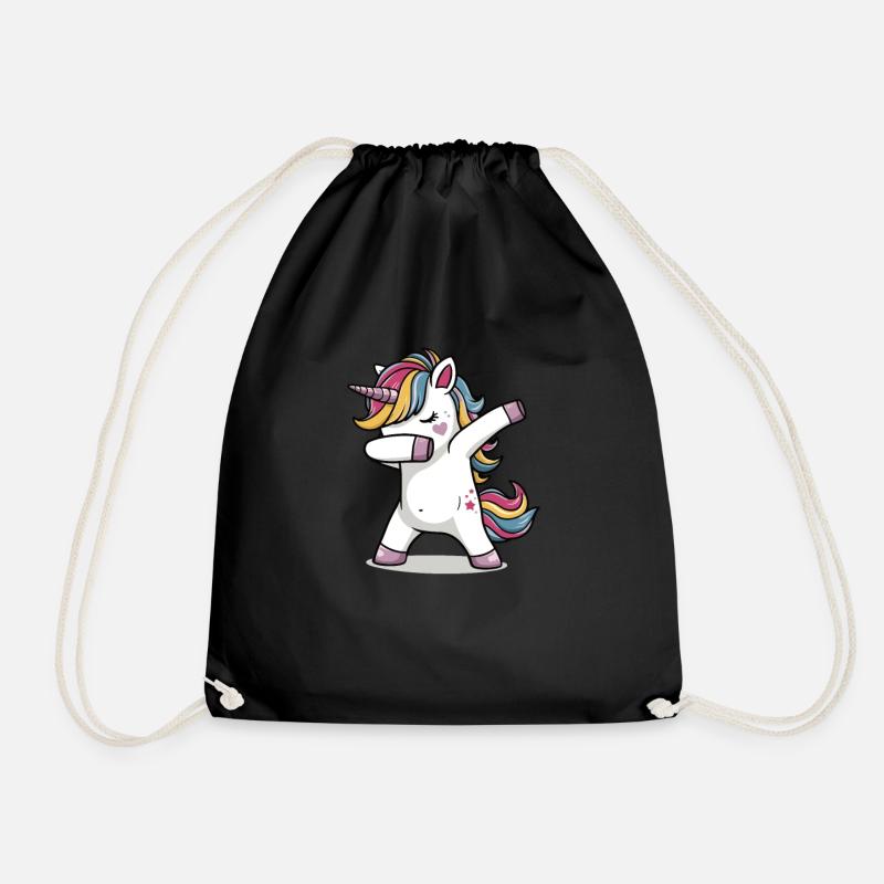 Unicorn dubbing, Dubbing Einhorn - Turnbeutel - Schwarz
