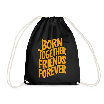 Nés ensemble, amis pour toujours - Sac de sport léger - noir - Devant