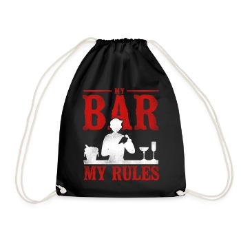 Bartender Mixologist My Bar My - Drawstring Bag - black - Front