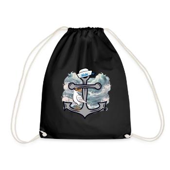 Maritime Seagull Seagulls Marins Marins Marins - Sac de sport léger - noir - Devant