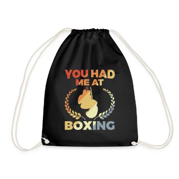 You Had Me At Boxing - Turnbeutel - Schwarz - Vorne