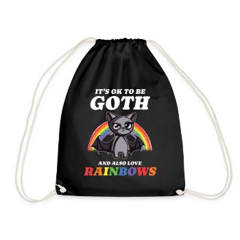 Goth Rock Satan Einhorn Festivals Death Metal - Turnbeutel - Schwarz - Vorne