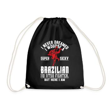 Super sexy Brazilian Jiu Jitsu Fighter - Jiu Jitsu - Drawstring Bag - black - Front