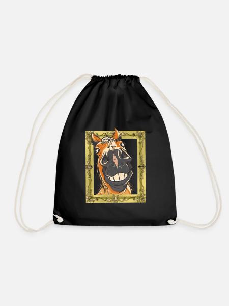 Tête de cheval Cheval Chevaux - Sac de sport léger - noir