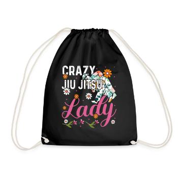 Brazilian Jiu Jitsu Girl - Crazy Jiu Jitsu Lady - Turnbeutel - Schwarz - Vorne
