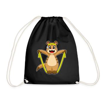 Forme physique pour sauter à la corde sur la corde suricate - Sac de sport léger - noir - Devant