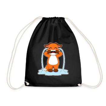 Fox Tears - Drawstring Bag - black - Front