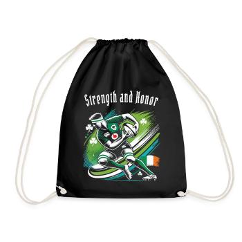 Force et honneur : le dicton du rugby - Sac de sport léger - noir - Devant