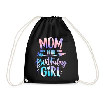 Maman de la fille d’anniversaire mère de l’anniversaire - Sac de sport léger - noir - Devant