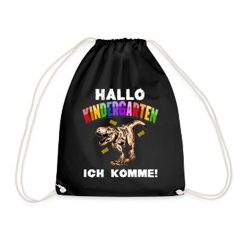 T-Rex Dino Maternelle Commencer Enfants Garçons, Filles - Sac de sport léger - noir - Devant