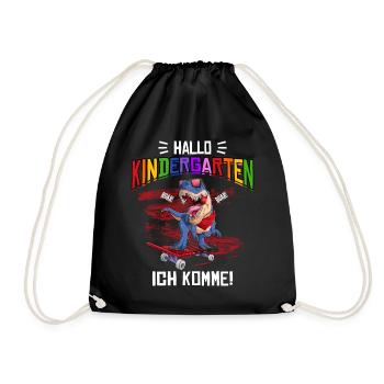 T-Rex Dino Maternelle Commencer Enfants Garçons, Filles - Sac de sport léger - noir - Devant