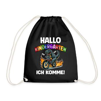 T-Rex Dino Maternelle Commencer Enfants Garçons, Filles - Sac de sport léger - noir - Devant