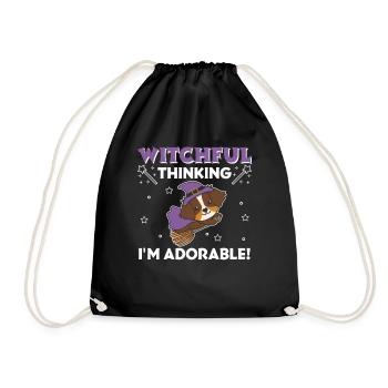 Australian Shepherd Halloween Hexe I'm adorable - Turnbeutel - Schwarz - Vorne