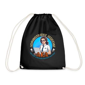 Administrative Assistant AKA The Glue Office Clerk - Drawstring Bag - black - Front