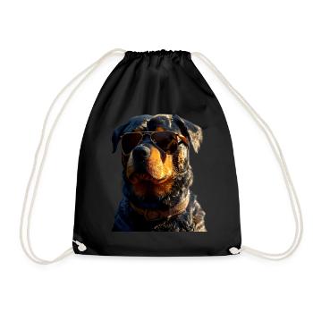 Les chiens Rottweiler aiment les fiers amateurs de rottweiler - Sac de sport léger - noir - Devant