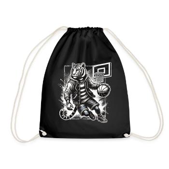 Street Style Basketball Tiger - Turnbeutel - Schwarz - Vorne