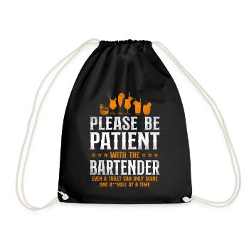 Bartender Mixologist Please Be - Drawstring Bag - black - Front