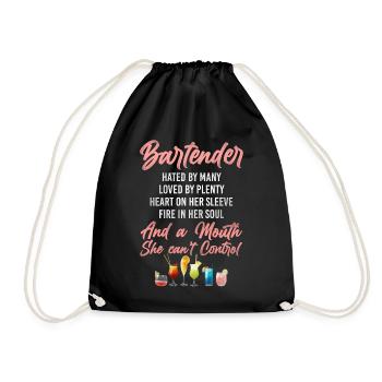 Bartender Mixologist Bartender - Turnbeutel - Schwarz - Vorne