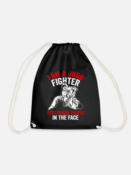 I'm a Judo fighter yes I punch people in the face - Turnbeutel - Schwarz