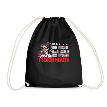 Éducateur en santé Je suis un conseiller en santé J’enseigne - Sac de sport léger - noir - Devant