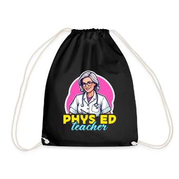 Health Educator Phys Ed Teacher Public Health - Turnbeutel - Schwarz - Vorne