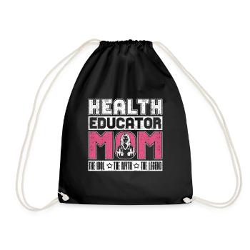 Health Educator Mom The Idol The Myth Healthcare - Drawstring Bag - black - Front