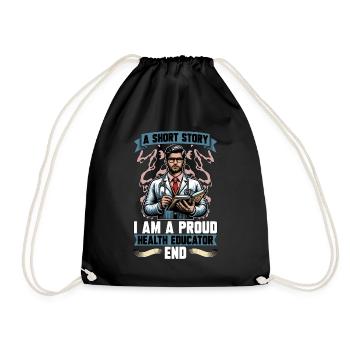 Health Educator A Short Story I Am A Epidemiology - Drawstring Bag - black - Front