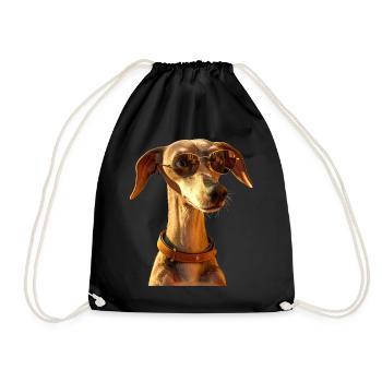 Greyhound Dog Lover Hunting Dog Love Greyhound - Drawstring Bag - black - Front