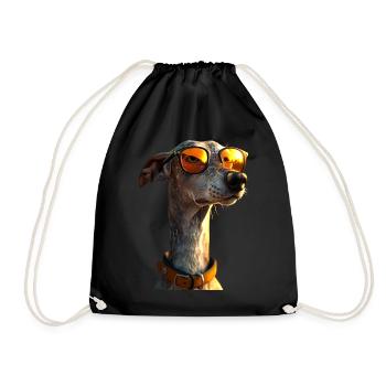 Greyhound Dog Lover Hunting Dog Love Greyhound - Drawstring Bag - black - Front