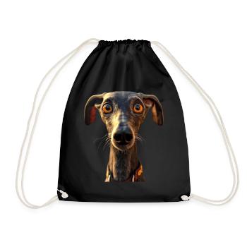 Windhund Hundeliebhaber Jagdhund Liebe Greyhound - Turnbeutel - Schwarz - Vorne