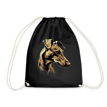 Greyhound Dog Lover Hunting Dog Love Greyhound - Drawstring Bag - black - Front