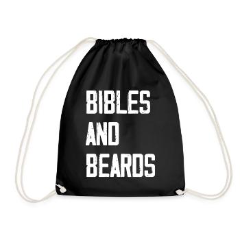 Bibles And Beards - Drawstring Bag - black - Front