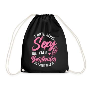 Barman mixologue Je déteste être - Sac de sport léger - noir - Devant